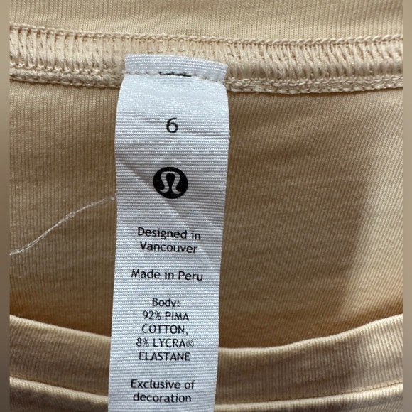 Lululemon soft yellow wrap/tie t-shirt dress. Size 6 - Picture 5 of 6